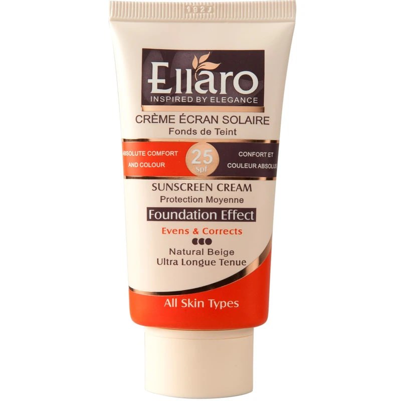کرم ضد آفتاب رنگی الارو SPF25 رنگ نچرال بژ حجم ۴۰ میلیلیتر