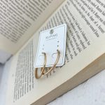 گوشواره زنانه ژوپینگ حلقه‌ای رنگ طلایی