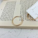 گوشواره زنانه ژوپینگ حلقه‌ای رنگ طلایی