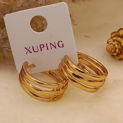 گوشواره زنانه ژوپینگ مدل ۰۱ رنگ طلایی