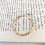 گوشواره زنانه ژوپینگ حلقه‌ای رنگ طلایی