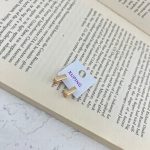 گوشواره زنانه ژوپینگ مدل مربع رنگ طلایی