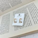 گوشواره زنانه ژوپینگ مدل پیچشی رنگ طلایی