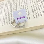 گوشواره زنانه ژوپینگ مدل چند ضلعی رنگ نقره‌ای