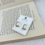 گوشواره زنانه ژوپینگ مدل حلقه ای نگینی
