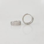 گوشواره زنانه ژوپینگ مدل حلقه ای نگین دار
