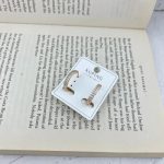گوشواره زنانه ژوپینگ مدل حلقه ای نگین