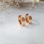 گوشواره زنانه ژوپینگ مدل حلقه ای ۶ ضلعی