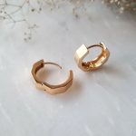 گوشواره زنانه ژوپینگ مدل حلقه ای ۶ ضلعی