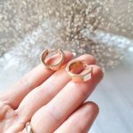 گوشواره زنانه ژوپینگ مدل حلقه ای ۶ ضلعی