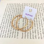 گوشواره زنانه ژوپینگ مدل حلقه ای ساده