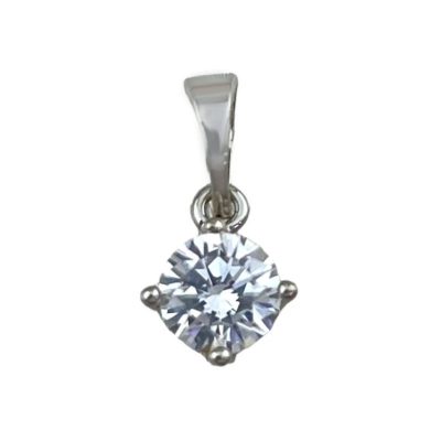 آویز گردنبند زنانه ژوپینگ مدل تک نگین کوچک