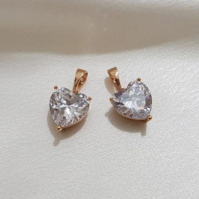 آویز گردنبند ژوپینگ مدل نگین قلبی