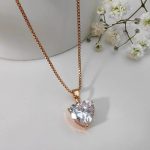 آویز گردنبند ژوپینگ مدل نگین قلبی