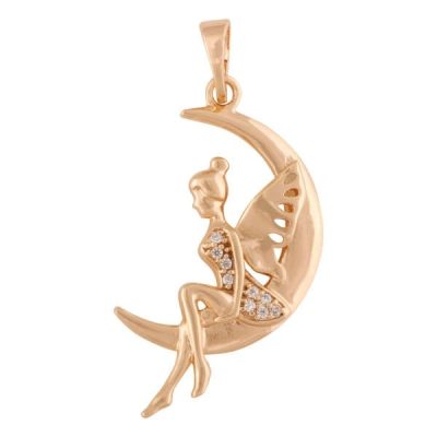 آویز گردنبند زنانه ژوپینگ مدل ماه و فرشته