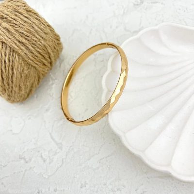 دستبند النگویی زنانه ژوپینگ مدل چند وجهی سایز سه