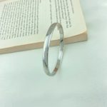 دستبند النگویی زنانه ژوپینگ نقره‌ای سایز دو