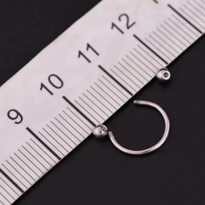 پیرسینگ بینی و گوش استیل نقره ای