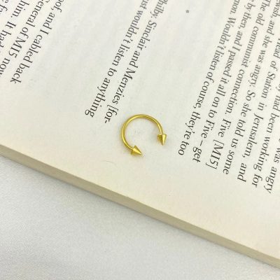پیرسینگ بینی و گوش استیل رنگ طلایی مدل ۰۵