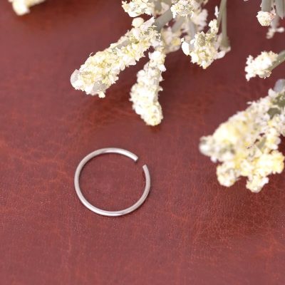پیرسینگ بینی و گوش استیل رنگ نقره ای
