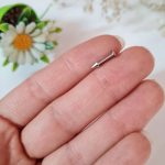 پیرسینگ استیل گوش و لب مدل نوک تیز نقره‌ای