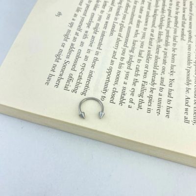 پیرسینگ استیل بینی رنگ نقره ای - تصویر 2